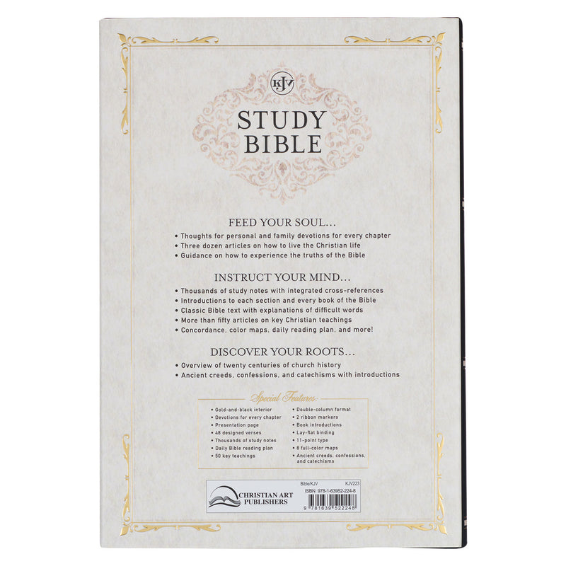 Black Hardcover Large Print Study Bible