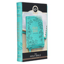 Teal Faux Leather Deluxe Gift Index Zip