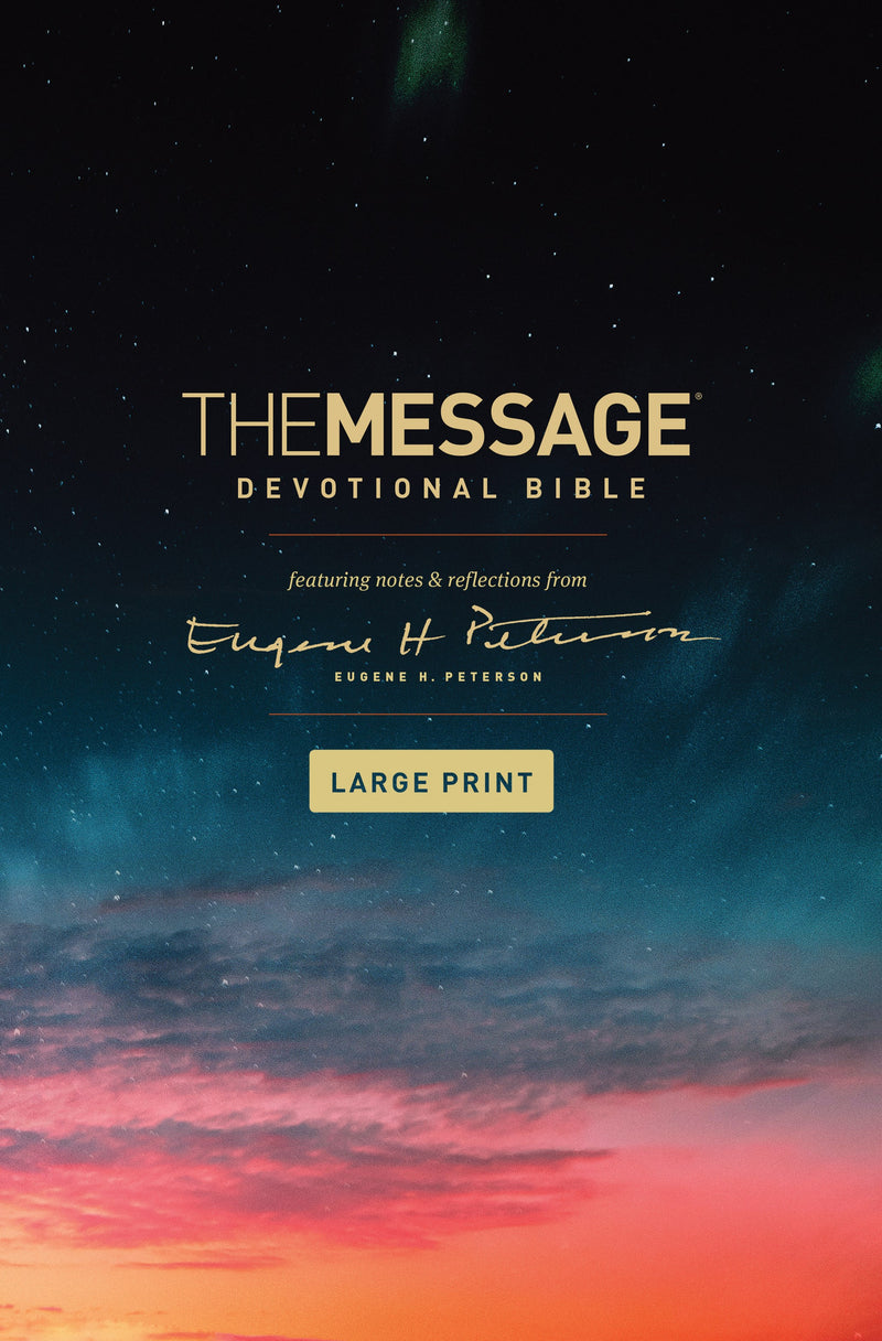 The Message/Large Print Devotional Bible-Hardcover