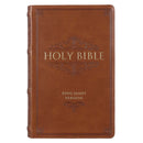 Bible Giant Print Index Brown Faux Leath