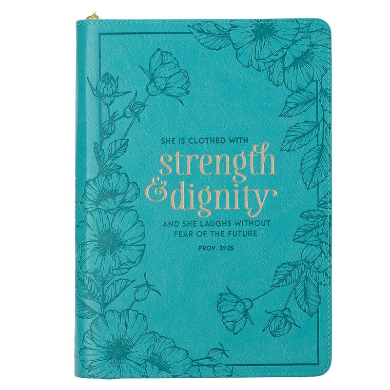 Strength & Dignity Teal Classic Zipper