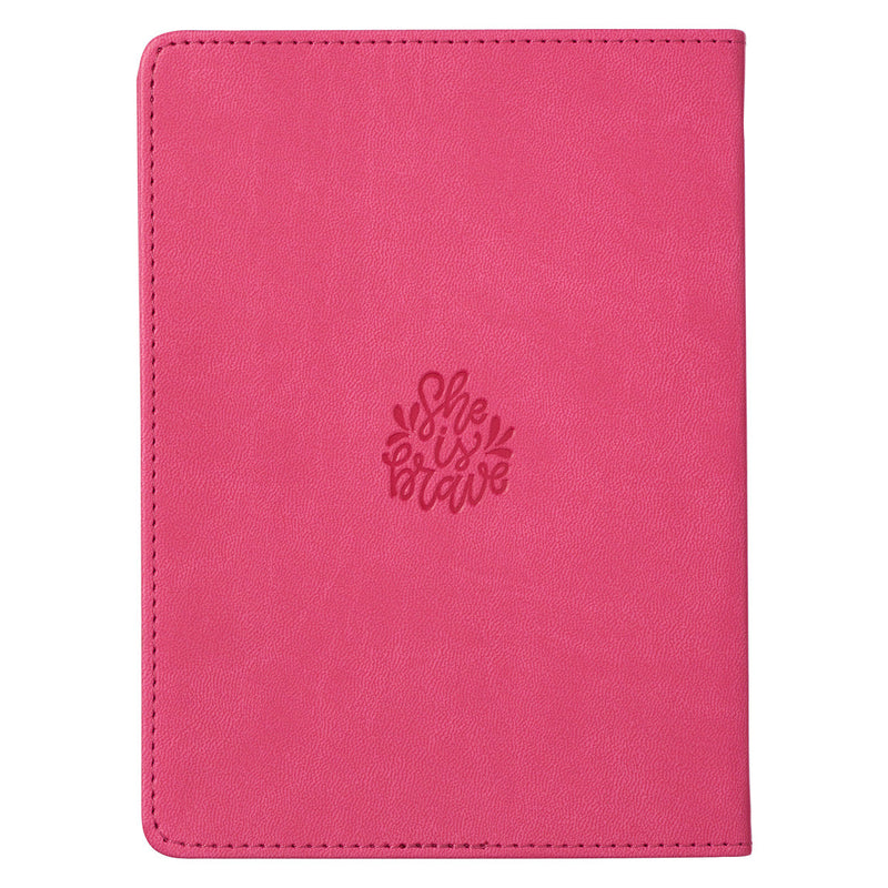 She is Brave Pink Faux Leather Handy-siz