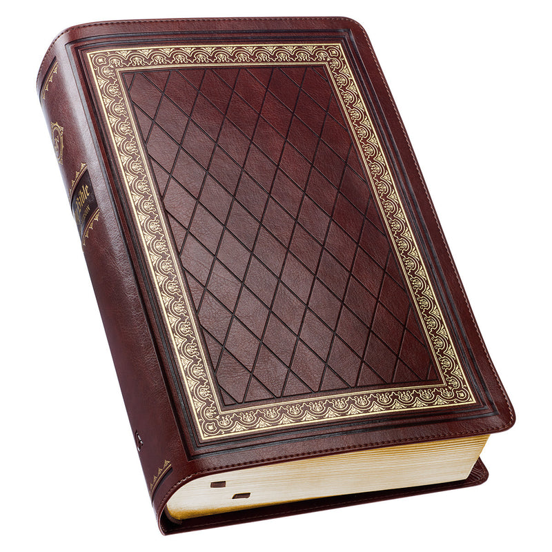 KJV Study Bible Diamond Grid FauxLeather