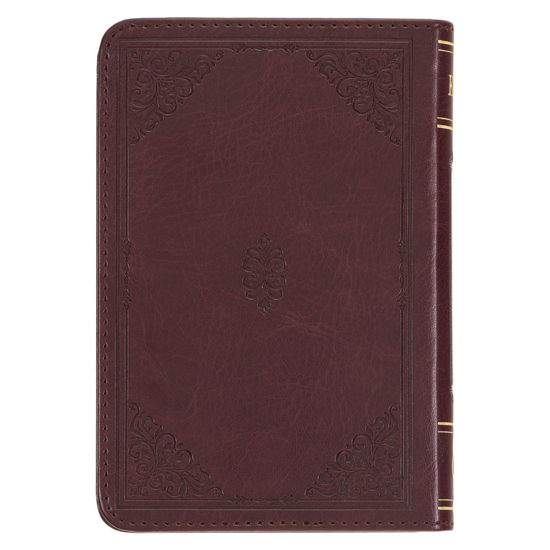 Burgundy Faux Leather Pocket Bile