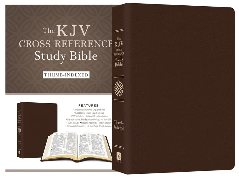 KJV Cross Reference Study Bible-Brown Bonded Leather Indexed 