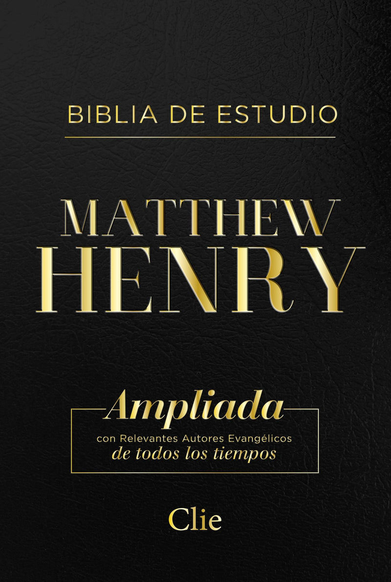 Span-RVR Matthew Henry Study Bible (Biblia De Estudio Matthew Henry)-Black Leathersoft Indexed