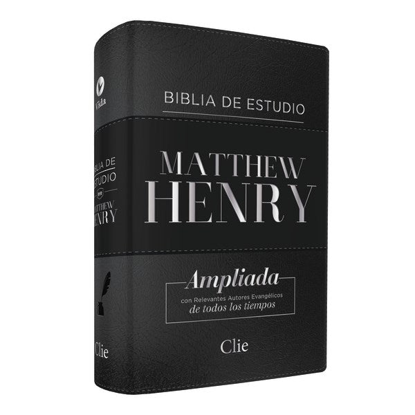 Span-RVR Matthew Henry Study Bible (Biblia De Estudio Matthew Henry)-Black Leathersoft