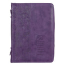 Funda para Biblias Fe, Morado – Hebreos 11:1