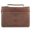 Het hart van een man Spr.16:9 Bruin Luxleer