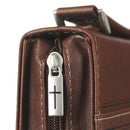 Het hart van een man Spr.16:9 Bruin Luxleer