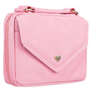 Roze met Hart Badge Luxleather