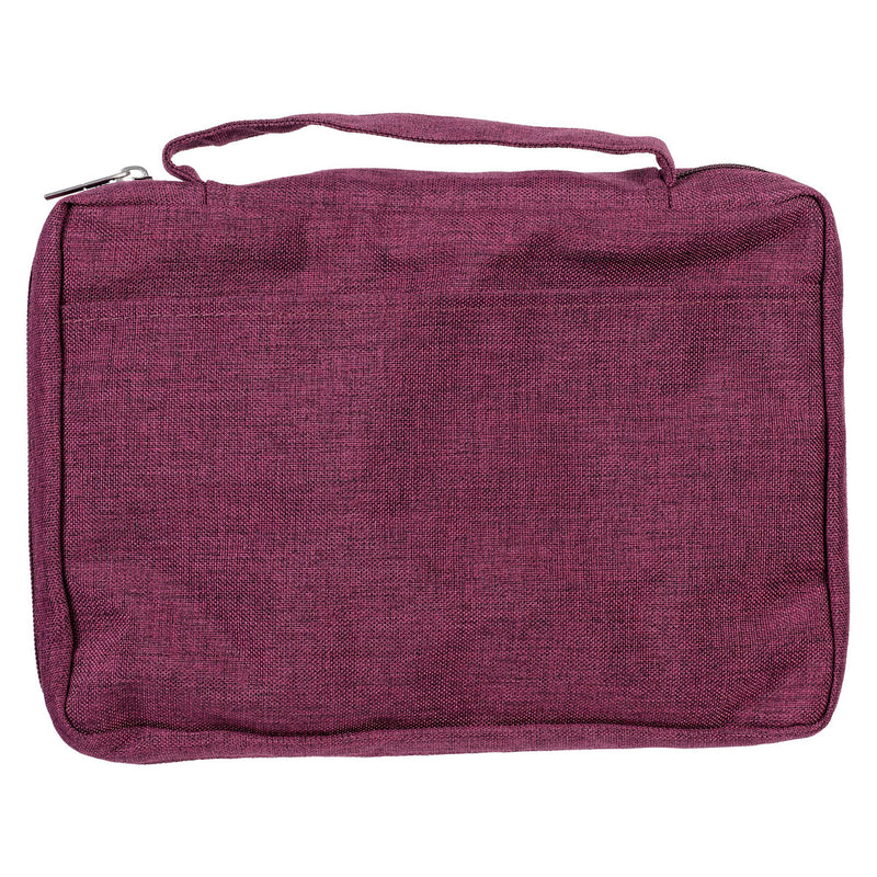 Plum Poly-Canvas Value Bible Cover with