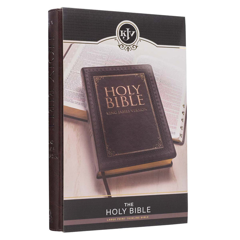 Large Print Thinline Bible - Brown