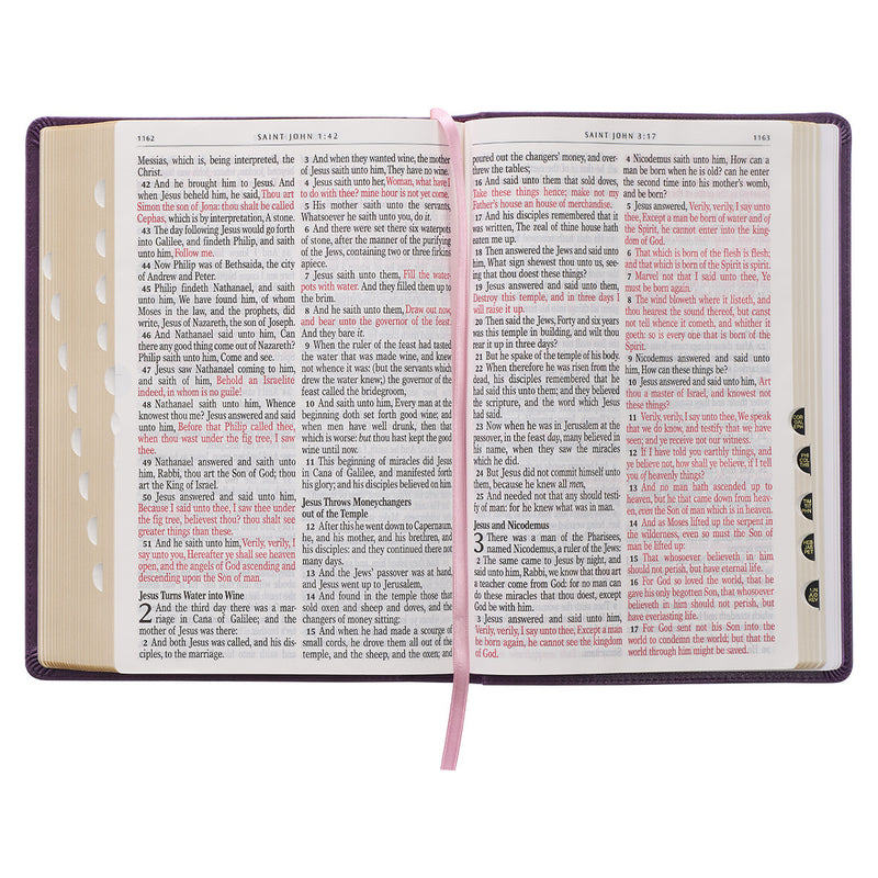 KJV Giant Print purple Full-size Index